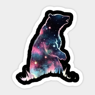 galaxy bear Sticker